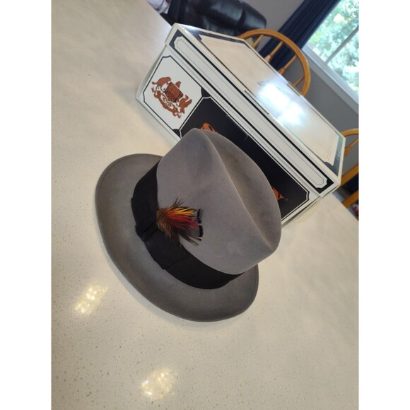 Stetson RY02 Saxon 2 Inch Brim 302 Caribou Hat 08 Cordova Size 7 - Picture 2 of 15